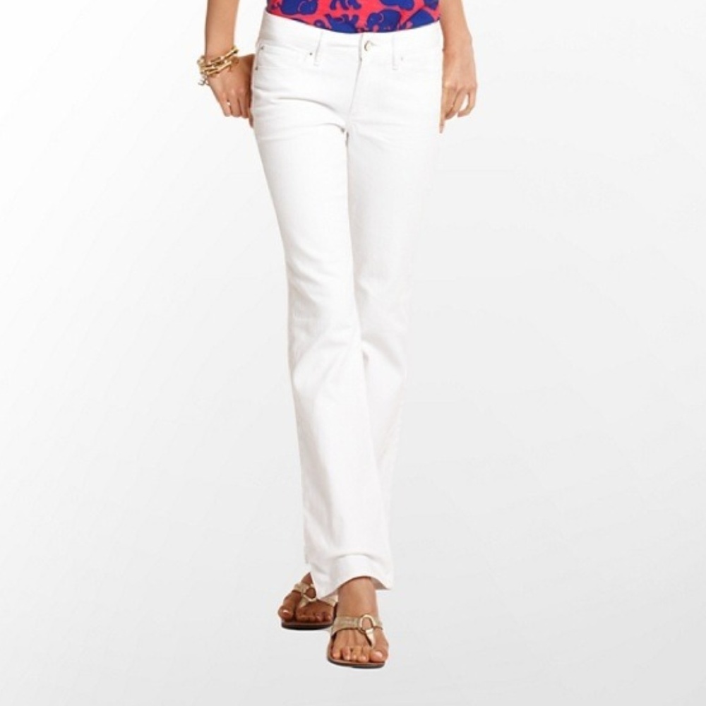 Lilly Pulitzer Babe Bootcut White Denim Jeans